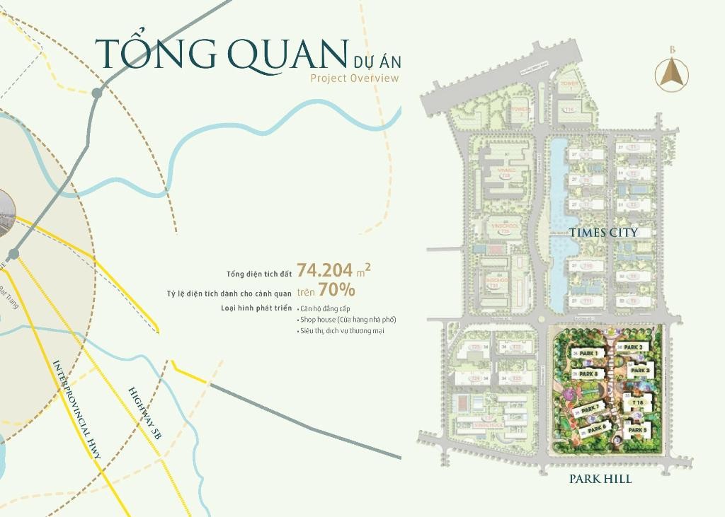 Vị trí tòa Park 7 - Park hill times city